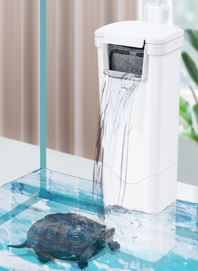 RunDuck Replaceable Turtle Tank Filter with Waterfall Flow - Easy Installation, Low Water Level Start, Suitable for Small Fish Tanks, Aquariums, and Turtle Tank Accessories - Image 1